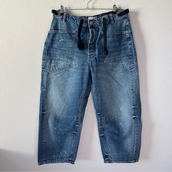 WE THE FREE Moxie Blue Slouchy Denim Jeans SZ 30 - Picture 3 of 9